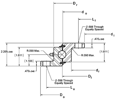 Kaydon Bearings - RK series turntable profile - no gear