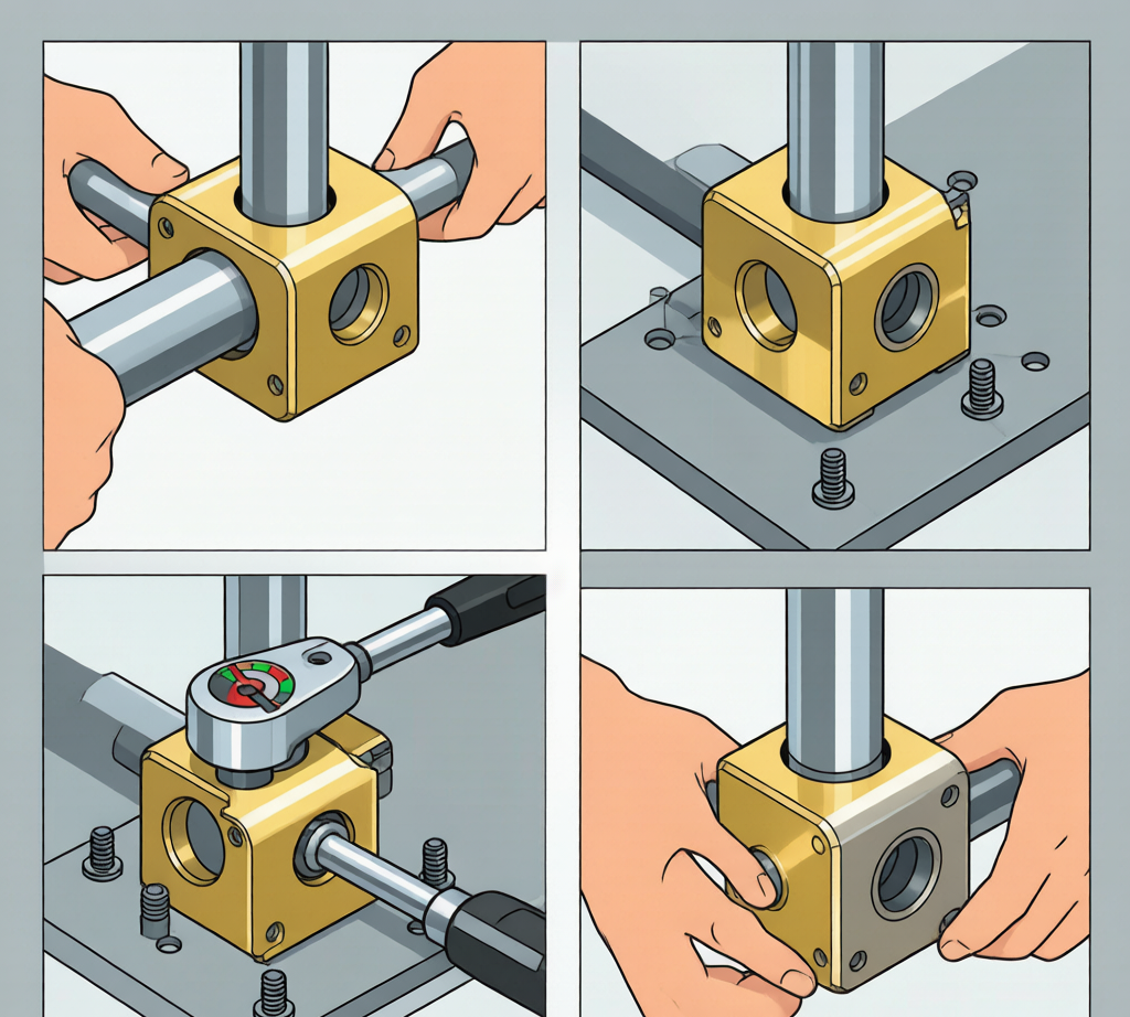 Pillow block bearing installation procedure