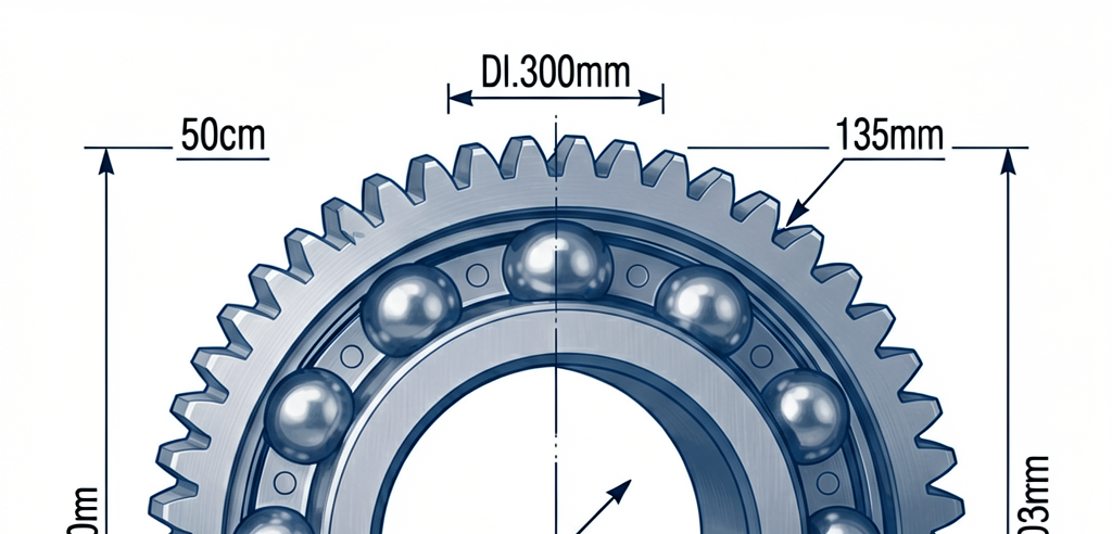 Bearing part number laser etching close-up